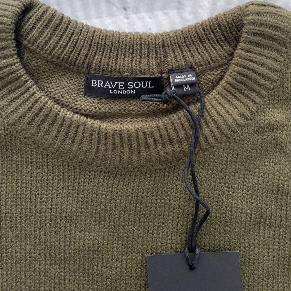 Brave Soul Grungy Round Neck Sweater Dress - Picture 5 of 10